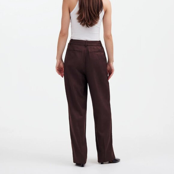 Madewell Slouchy Straight Pants Drapey Twill Brown Size 8/M - Picture 2 of 11